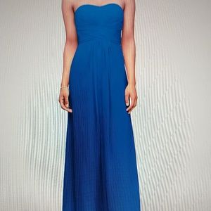 David's Bridal Horizon Blue strapless dress, NWT